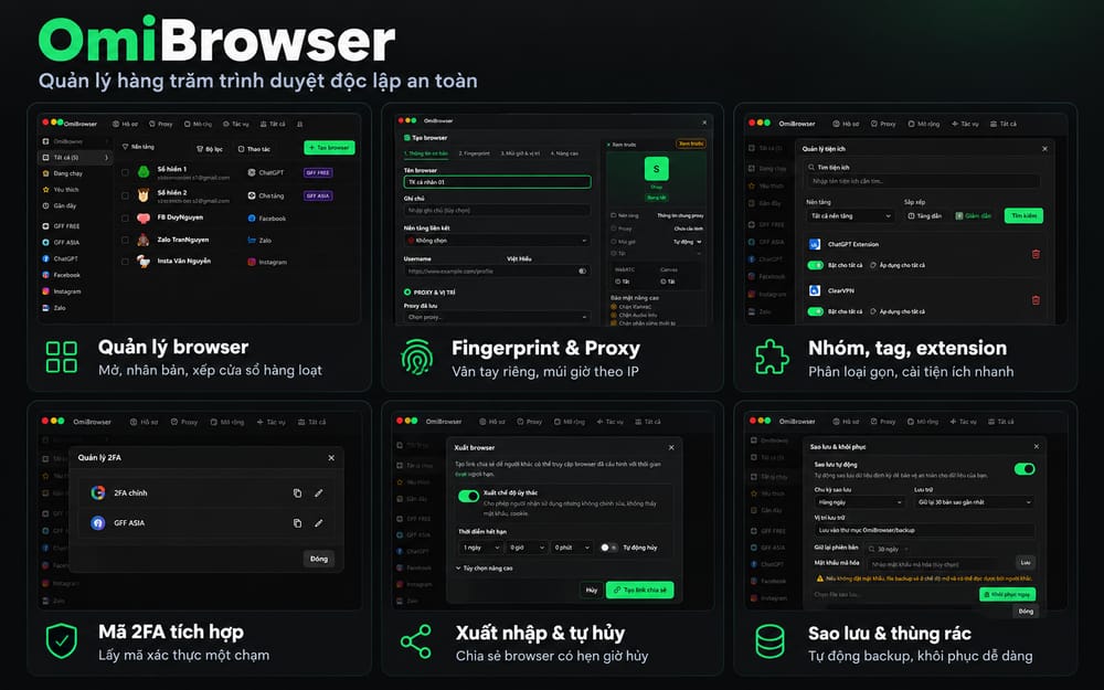 Tổng quan tính năng OmiBrowser – giao diện OmiBrowser
