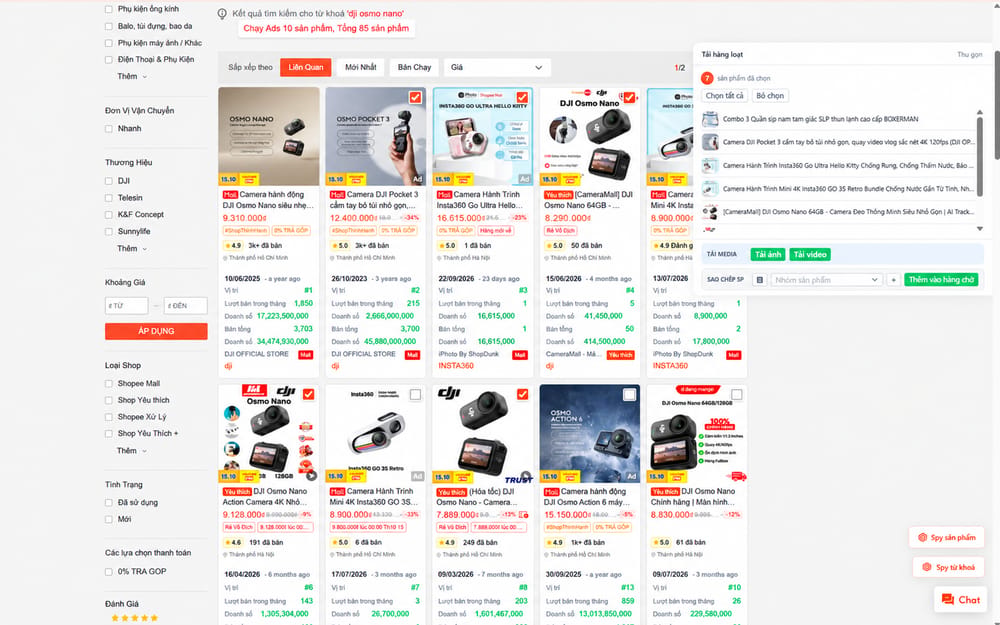 Tải ảnh và video hàng loạt theo từ khóa – giao diện Extension