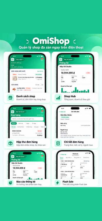 Tổng quan tính năng OmiShop – màn hình OmiShop