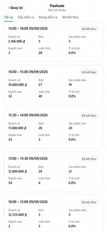 Flash Sale Shopee – màn hình OmiShop